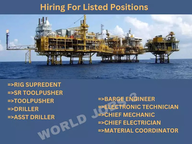 Hiring For Listed Positions