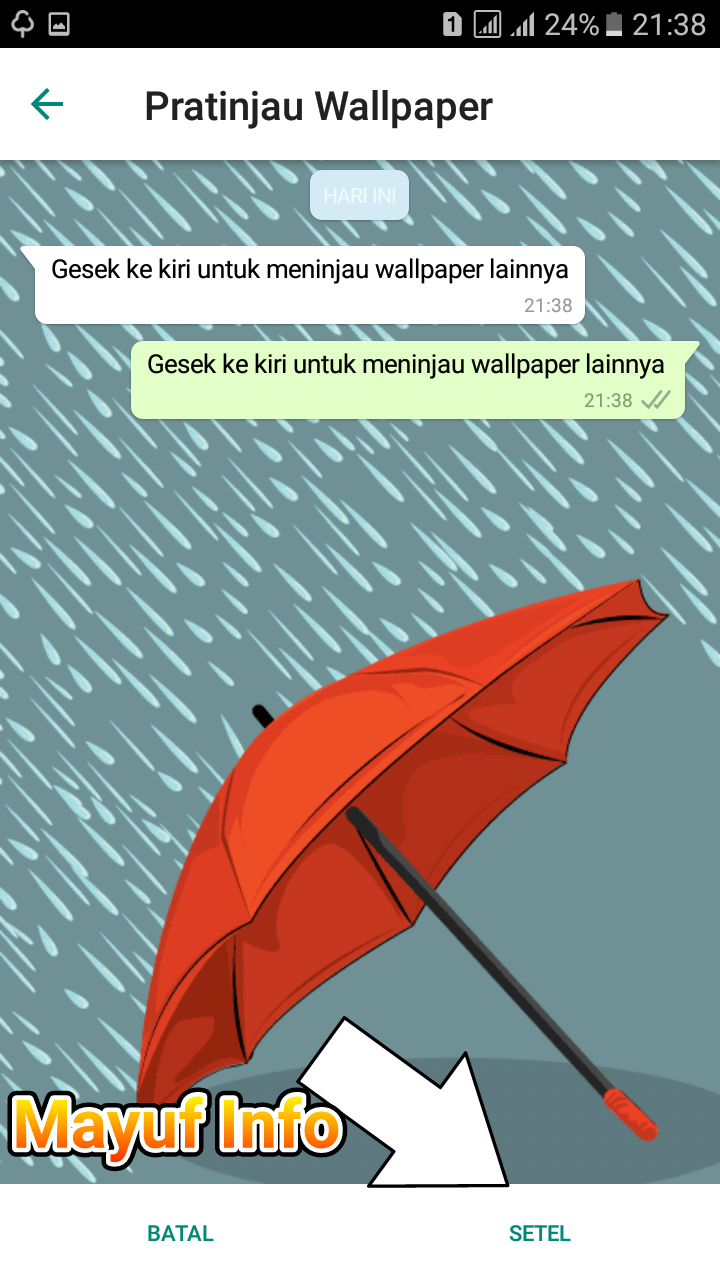 Cara Merubah Wallpaper Background Chat Whatsapp Android Terbaru