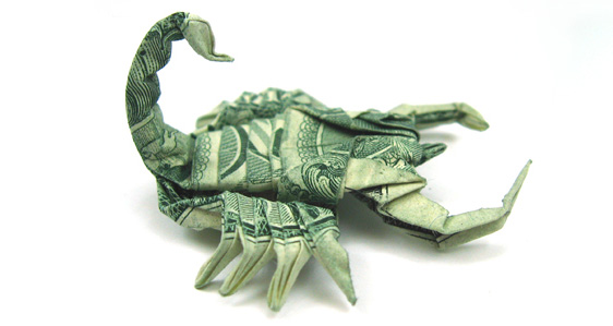 dollar bill origami flower. Dollar Menu Origami