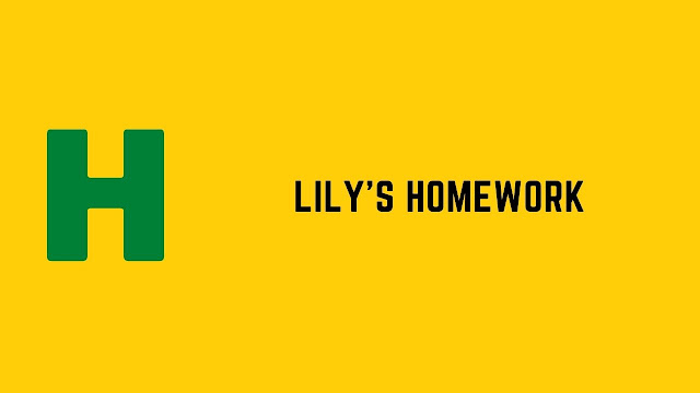 HackerRank Lily's Homework problem solution