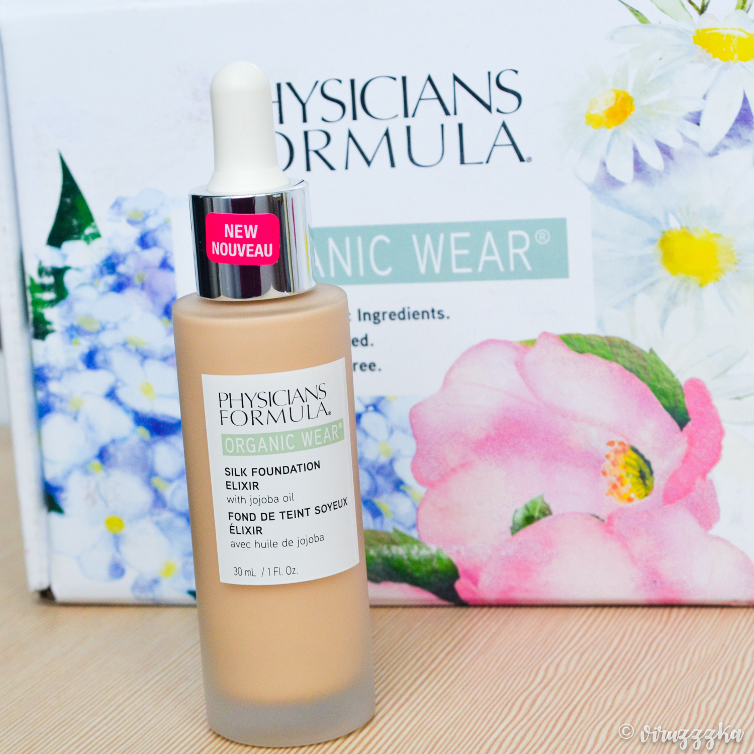 Physicians Formula Organic Wear Silk Foundation Elixir Fair To Light Review Swatches Before After