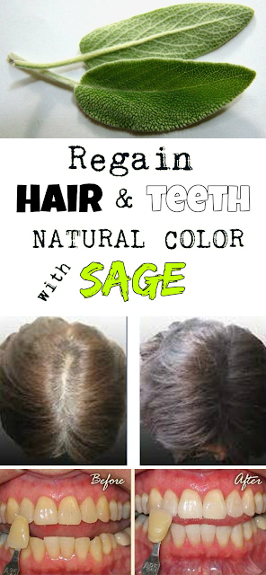 Regain hair and teeth natural color with sage