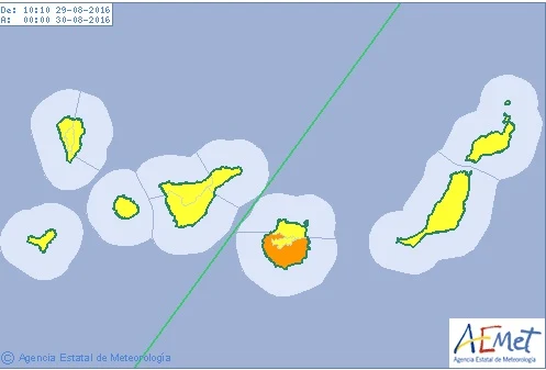 Alerta temperaturas máximas Gran Canaria 29 agosto