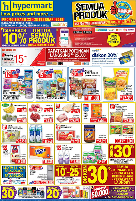 Katalog Promo HYPERMART JSM Akhir Pekan Periode 23 - 28 Februari 2018