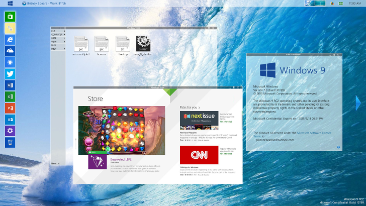 concept Windows 9 Menu