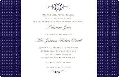 blue white wedding invitations design