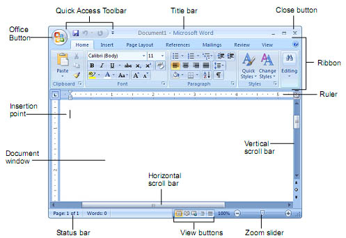 Tim Fourth: Komponen - Komponen Pada Microsoft Word 2007/2010