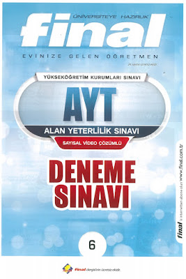 Final Dergisi Yayınları AYT Deneme Sınavı 6 PDF indir