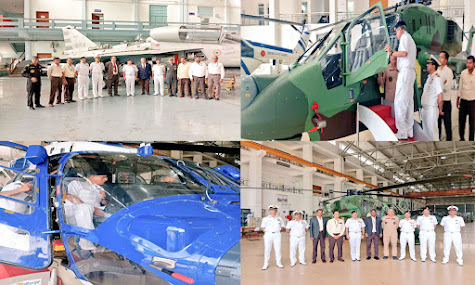 Vice Admiral briefed about progress on TEDBF design and Testbed, LCH in Indian Army livery found during his visit