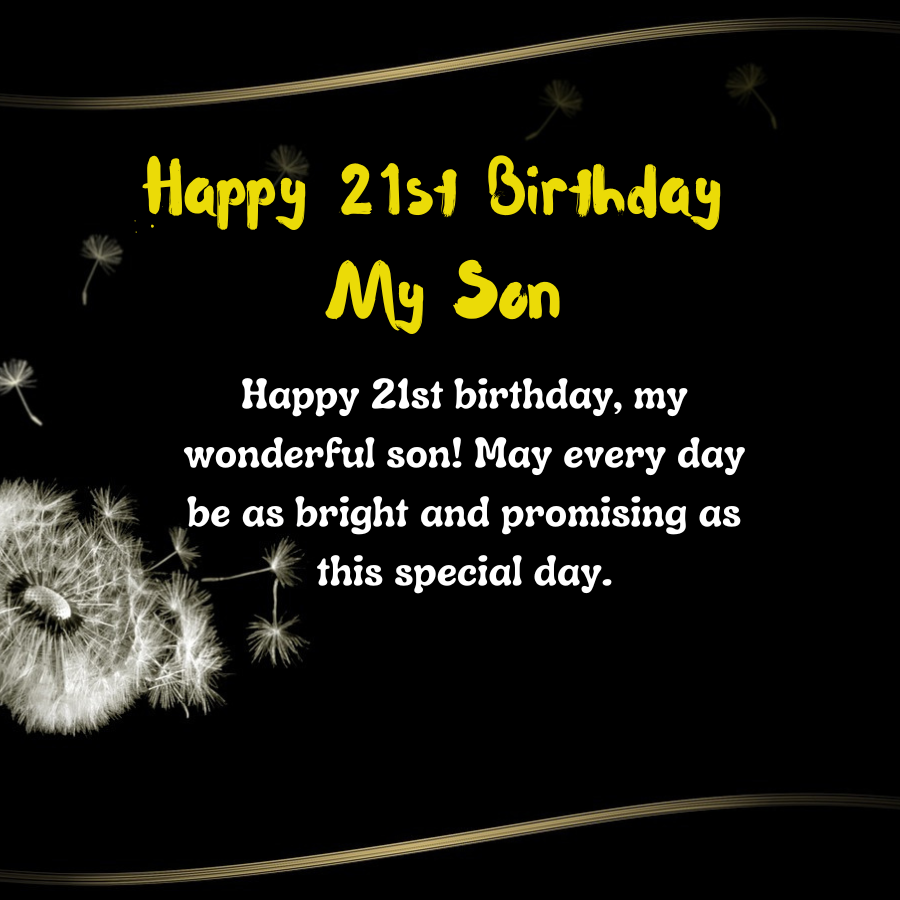 Happy 21st Birthday Images With Wishes, Blessings and Quotes to Son