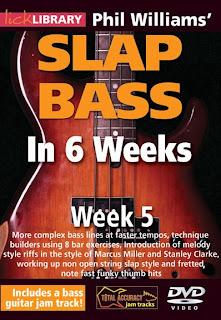 dvd belajar bass, lick Library - Slap Bass In 6 Week - Week 5, jual dvd belajar bass , jual dvd bass