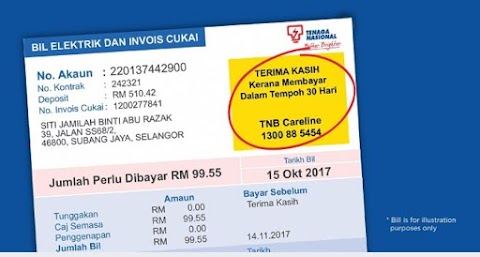 semak bil elektrik online