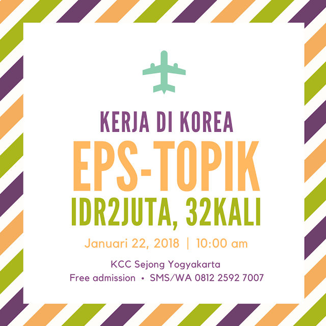 Membuka Kelas Ujian EPS-TOPIK 2018 untuk Kerja di Korea