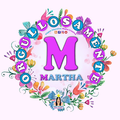 Nombre Martha - Carteles para mujeres - Día de la mujer