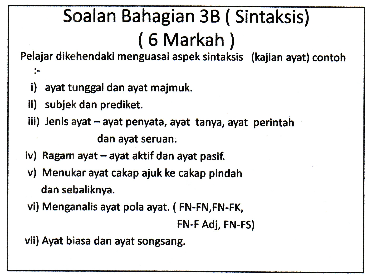 Laman Bahasa Melayu SPM: FORMAT SOALAN TATABAHASA KERTAS 2