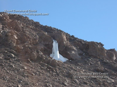 Icefall Damavand Mountain