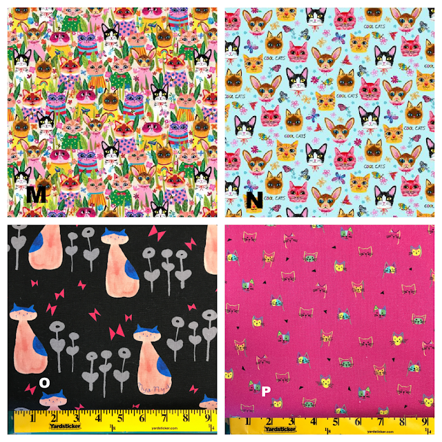 March Meowness Fabrics M N O P