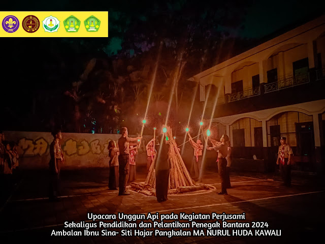 Acara Unggun Api Pramuka MA Nurul Huda