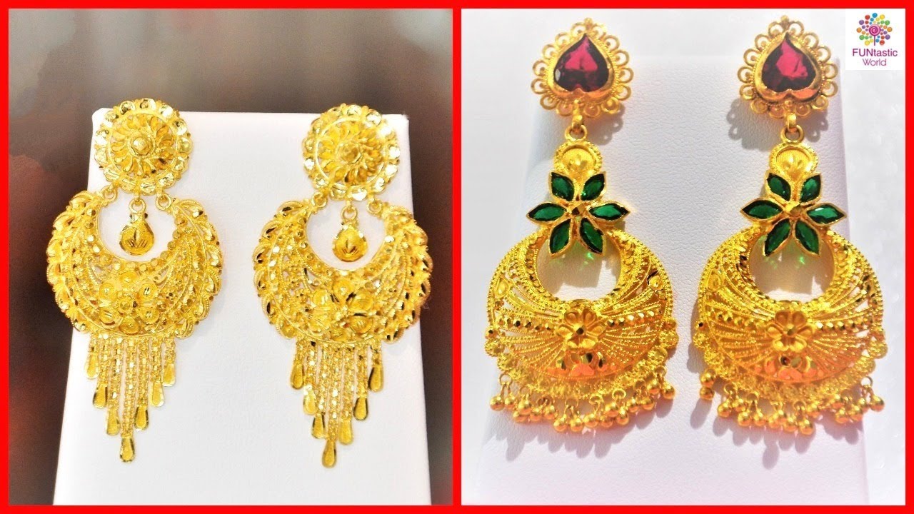 Earrings Designs Images 2022 - New Designs of Gold, Stone Earrings for Girls Images, Pictures - kaner dul - NeotericIT.com