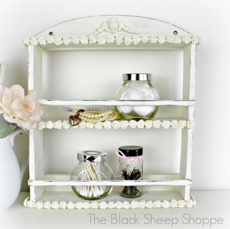 Shabby chic shelf.