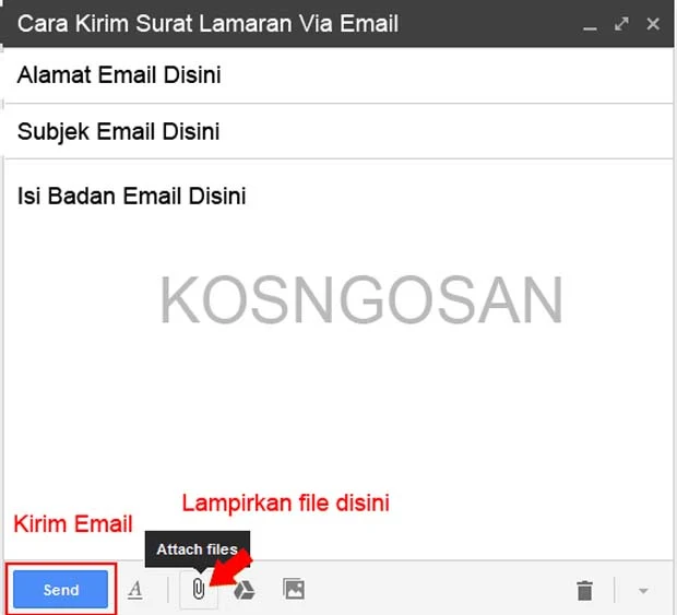 contoh email lamaran kerja