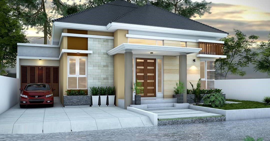 Desain dan  Denah  Rumah  Elegant Untuk Keluarga Besar  dengan 