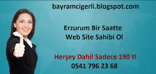 [Sadece 190 tl] Erzurum Bir Saatte Web Site Sahibi Ol - 05417962368