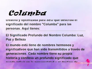 significado del nombre Columba