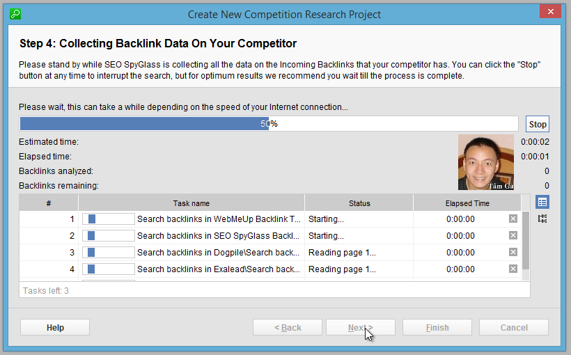 Seo-SpyGlass Step 4 : Collecting Backlink Data On Your Competitor