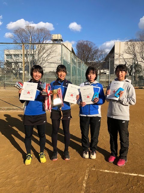 大阪府立池田高等学校 部活動ブログ 赤坂杯テニス大会男女ダブルス優勝