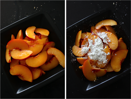 sliced peaches