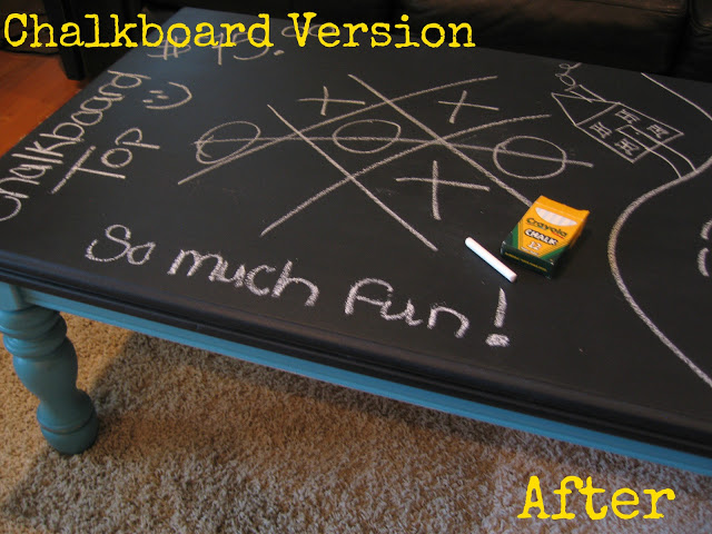 Our Whiskey Lullaby: DIY Chalkboard Coffee Table