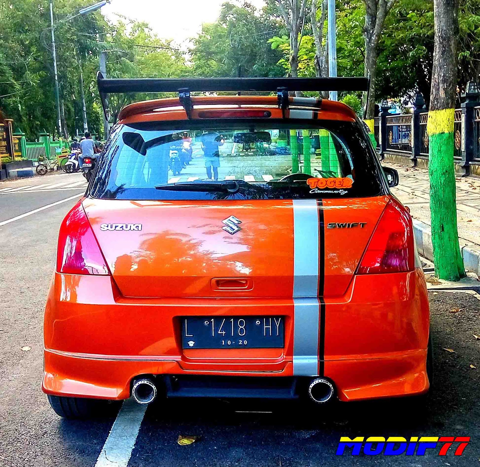 Modifikasi Suzuki Swift Brown Toger BKLN MODIF 77