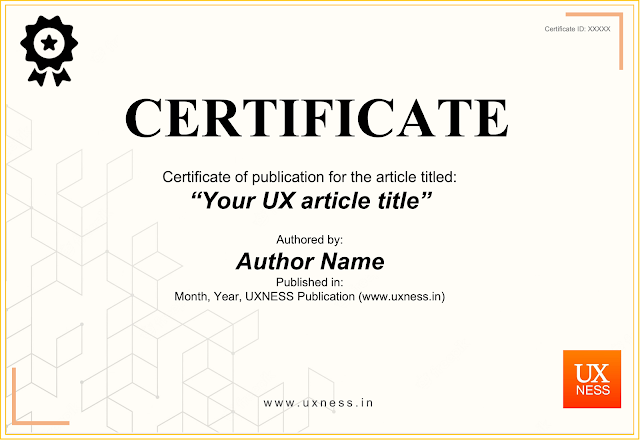 Certificate of Publication UXNESS