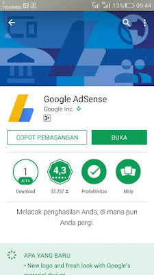 adsense di play store