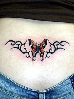 black tribal tattoo ink colorful butterfly tattoos ink