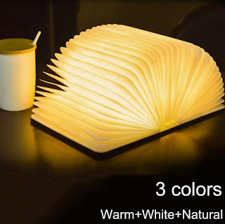 LED Wooden Foldable Mini Book Shape Light