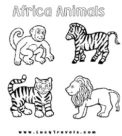 african animal coloring sheet