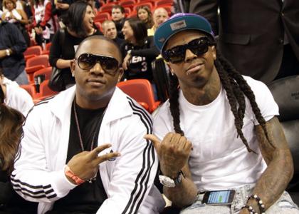 Lil Wayne at the New Orleans Hornets Heat Game