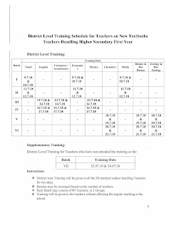 SCERT-புதிய புத்தகங்களுக்காக 1,6,9 மற்றும் 11 ஆம் வகுப்பு கற்பிக்கும் அனைத்து ஆசிரியர்களுக்கும் இரண்டு நாள் பயிற்சி