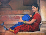 Paintings of Classical young women of Tamil Nadu, India