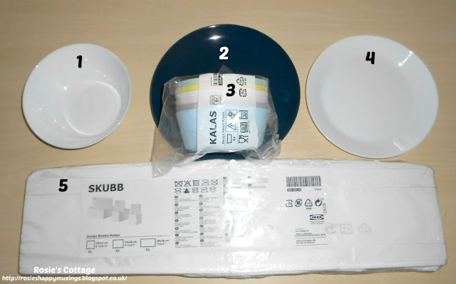 Latest Ikea haul included dishes and a set of SKUBB drawer organisers...