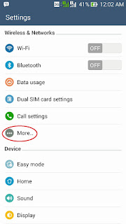 tampilan setting zenfone 5