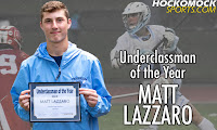 Matt Lazzaro Underclassman of the Year (HockomockSports.com photo)