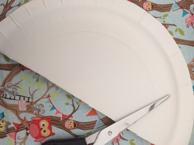 Paper plate cut in half