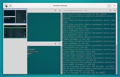 Terminix GTK3 tiling terminal emulator