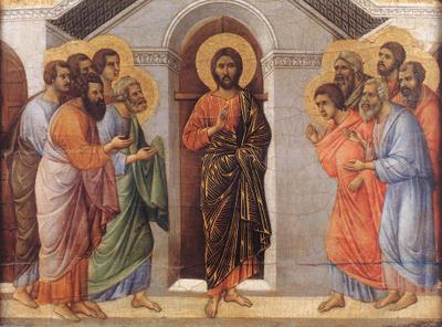 Christ appears to the disciples in the upper room