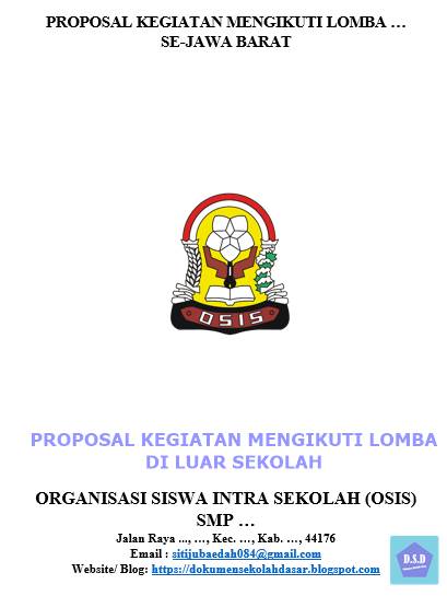 sampul (cover) proposal kegiatan mengikuti lomba di luar sekolah