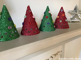 Light up glitter tree cones decoration