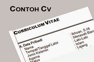 Gambar untuk Contoh Curriculum Vitae Terbaru dan Lengkap